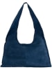Anna Morellini Skórzany shopper bag "Ilina" w kolorze granatowym - 48 x 31 x 1 cm