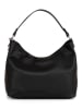 Anna Morellini Leder-Schultertasche "Ricciarda" in Schwarz - (B)35 x (H)24 x (T)10 cm