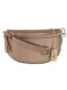 Anna Morellini Leder-Gürteltasche "Agnese" in Taupe - (B)23 x (H)15 x (T)1 cm
