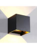 Inoleds Ledwandlamp "Cube" zwart - (B)10 x (H)10 cm