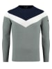 KEY LARGO Sweter w kolorze szaro-granatowo-białym