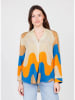 KEY LARGO Blouse "Gaia" oranje/blauw