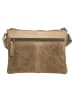 HIDE & STITCHES Leder-Umhängetasche in Taupe - (B)23 x (H)17 x (T)5 cm