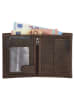 HIDE & STITCHES Leder-Geldbörse in Braun - (B)9 x (H)12 x (T)2 cm