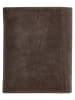 HIDE & STITCHES Leren portemonnee bruin - (B)9 x (H)12 x (D)2,5 cm