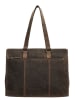 HIDE & STITCHES Skórzana torba w kolorze brązowym na laptopa  - 34,5 x 24,5 x 9,5 cm