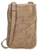 HIDE & STITCHES Leren smartphonetas beige - (B)10 x (H)17 x (D)2 cm