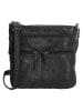 HIDE & STITCHES Leren schoudertas zwart - (B)20 x (H)22 x (D)3 cm
