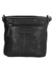HIDE & STITCHES Leren schoudertas zwart - (B)20 x (H)22 x (D)3 cm