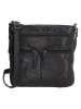 HIDE & STITCHES Leren schoudertas zwart - (B)20 x (H)22 x (D)3 cm