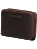HIDE & STITCHES Skórzany portfel "Japura" w kolorze ciemnobrązowym - 11 x 8 x 2,5 cm