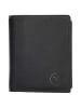 HIDE & STITCHES Leder-Geldbörse in Schwarz - (B)10 x (H)8 x (T)1,5 cm