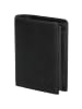 HIDE & STITCHES Leren portemonnee zwart - (B)10 x (H)8 x (D)1,5 cm