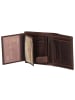 HIDE & STITCHES Leder-Geldbörse in Braun - (B)10 x (H)8 x (T)1,5 cm