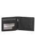 HIDE & STITCHES Leder-Geldbörse in Schwarz - (B)8,5 x (H)10 x (T)1,5 cm
