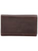 HIDE & STITCHES Skórzany portfel w kolorze antracytowym - 15,5 x 8 x 2,5 cm