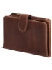 HIDE & STITCHES Leder-Geldbörse in Hellbraun - (B)17 x (H)10 x (T)2 cm