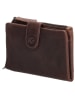 HIDE & STITCHES Leder-Geldbörse in Braun - (B)17 x (H)10 x (T)2 cm