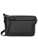 HIDE & STITCHES Leder-Umhängetasche in Schwarz - (B)21,5 x (H)14 x (T)6,5 cm