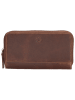 HIDE & STITCHES Skórzany portfel w kolorze jasnobrązowym - 19 x 10 x 2 cm