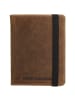 HIDE & STITCHES Leder-Kartenetui in Hellbraun - (B)14 x (H)14 x (T)3,5 cm