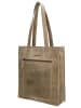 HIDE & STITCHES Leren schoudertas taupe - (B)32 x (H)36,5 x (D)10,5 cm