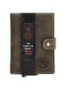 HIDE & STITCHES Leder-Geldbörse in Braun - (B)7,5 x (H)10,5 x (T)1 cm