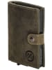 HIDE & STITCHES Leder-Geldbörse in Braun - (B)7,5 x (H)10,5 x (T)1 cm