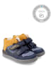 Biomecanics Leder-Sneakers in Blau/ Gelb