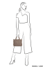 Beagles Henkeltasche "Navarra" in Taupe - (B)27 x (H)22 x (T)10 cm