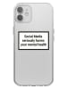 BERRIEPIE Case voor iPhone 12 Mini transparant/zwart/wit