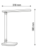 näve LED-Tischleuchte "Mover" in Schwarz - (H)38 cm