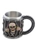 CHAKS Kubek "Prisonner Skull" w kolorze czarno-beżowym - 9,5 x 10 cm