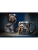 CHAKS Becher "Prisonner Skull" in Schwarz/ Beige/ Silber - (B)9,5 x (H)10 cm