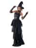 CHAKS 3-delig kostuum "Deluxe Cornelia Witch" zwart