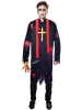 amscan 2-delig kostuum "Zombie Vicar" zwart/rood