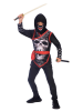 amscan 4-delig kostuum "Ninja" zwart/rood
