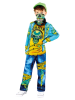 amscan 3-delig kostuum "Gaming Zombie" blauw/geel/groen