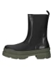 Steve Madden Leren laarzen zwart/kaki