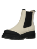Steve Madden Leder-Chelsea-Boots in Beige/ Schwarz
