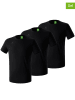 erima 3-delige set: shirts zwart