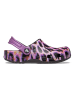 Crocs Chodaki "Classic Animal" w kolorze czarno-fioletowym