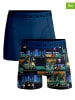 Muchachomalo 2er-Set: Boxershorts in Dunkelblau/ Bunt