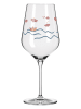 RITZENHOFF 2-delige set: rodewijnglazen "Hart kristal" blauw/bordeaux - 570 ml