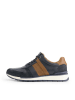 Travelin` Skórzane sneakersy "Brixworth" w kolorze granatowo-jasnobrązowym