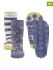 ewers 2-delige set: antislipsokken "Maki" blauw/beige