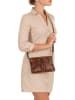 Mia Tomazzi Leder-Umhängetasche "Abano" in Braun - (B)23 x (H)16 x (T)2 cm