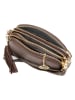 Mia Tomazzi Leder-Umhängetasche "Gradisca" in Dunkelbraun - (B)22 x (H)16 x (T)7 cm