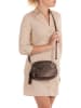 Mia Tomazzi Leren schoudertas "Gradisca" donkerbruin - (B)22 x (H)16 x (D)7 cm