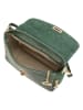 Mia Tomazzi Leder-Umhängetasche "Dergano" in Grün - (B)26 x (H)21 x (T)10 cm